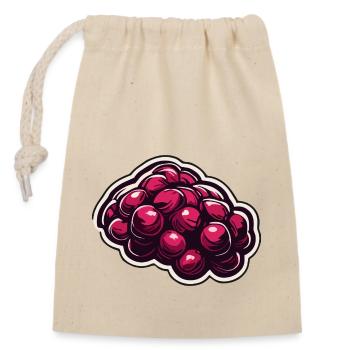 Food / Fruit / Market / Vitamins / Design - Closable cotton gift bag (14x20cm) - nature - Front