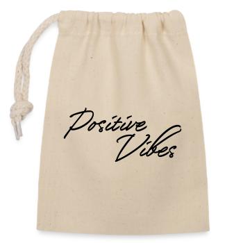 Ondes positives - Sac cadeau en coton avec cordon (14 x 20 cm) - nature - Devant