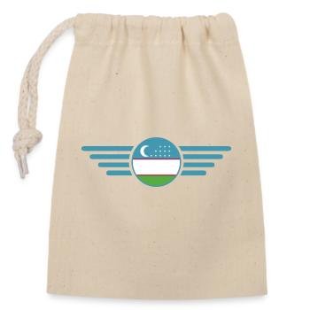 J’aime l’Ouzbékistan, T-shirt design de style élégance - Sac cadeau en coton avec cordon (14 x 20 cm) - nature - Devant