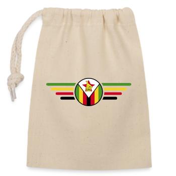 J’aime le Zimbabwe, T-shirt design de style élégance - Sac cadeau en coton avec cordon (14 x 20 cm) - nature - Devant