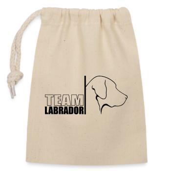 TEAM Labrador Dog Dog Labbi Wilsigns - Closable cotton gift bag (14x20cm) - nature - Front