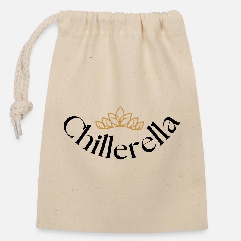 Chillerella - Verschließbarer Geschenkbeutel aus Baumwolle (14x20cm) - Natur