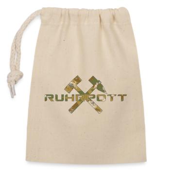 Ruhrpott Camo - Verschließbarer Geschenkbeutel aus Baumwolle (14x20cm) - Natur - Vorne