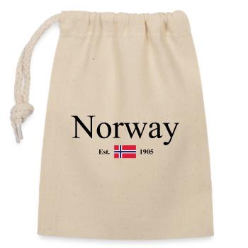 Norway - Norge - Norwegen - Flagge - Skandinavien - Verschließbarer Geschenkbeutel aus Baumwolle (14x20cm) - Natur - Vorne