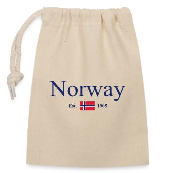 Norway - Norge - Norwegen - Flagge - Skandinavien - Verschließbarer Geschenkbeutel aus Baumwolle (14x20cm) - Natur - Vorne