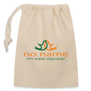 no_name_my_new_brand - Verschließbarer Geschenkbeutel aus Baumwolle (14x20cm) - Natur - Vorne