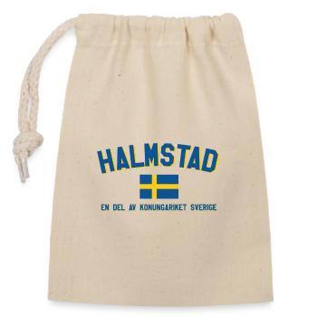 Halmstad fait partie du Royaume de Suède - Sac cadeau en coton avec cordon (14 x 20 cm) - nature - Devant
