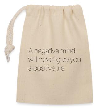 Dicton motivationnel anglais - Sac cadeau en coton avec cordon (14 x 20 cm) - nature - Devant