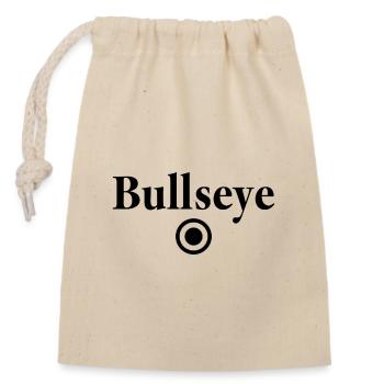 Bullseye Dartsport Profi Volltreffer Outfit - Verschließbarer Geschenkbeutel aus Baumwolle (14x20cm) - Natur - Vorne
