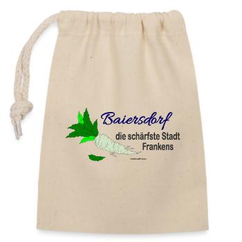 Baiersdorf - Sac cadeau en coton avec cordon (14 x 20 cm) - nature - Devant