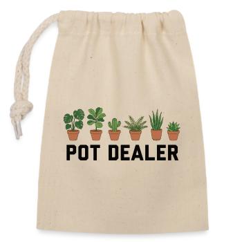 Jungle urbaine : votre dealer local de cannabis - Sac cadeau en coton avec cordon (14 x 20 cm) - nature - Devant