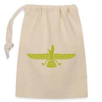Faravahar Wing Symbol Iran Persia - Closable cotton gift bag (14x20cm) - nature - Front