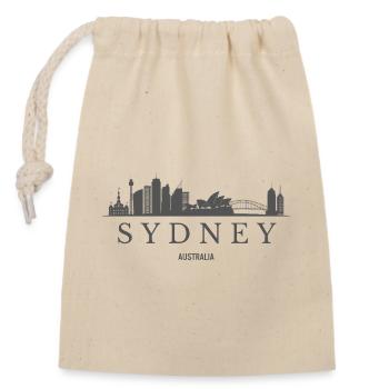 Sydney Skyline, Sydney Australie - Sac cadeau en coton avec cordon (14 x 20 cm) - nature - Devant