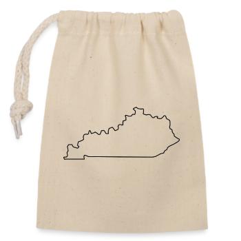 Kentucky map - Closable cotton gift bag (14x20cm) - nature - Front