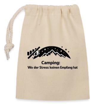 Bergsonne Minimalgrafik - Verschließbarer Geschenkbeutel aus Baumwolle (14x20cm) - Natur - Vorne