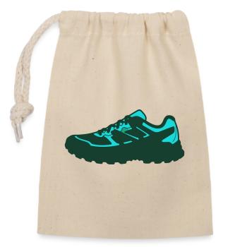 Basket sportive Flat Icon - Sac cadeau en coton avec cordon (14 x 20 cm) - nature - Devant