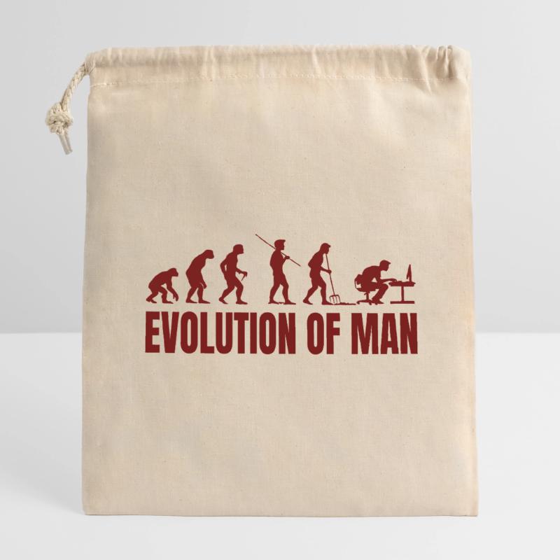 Informatique PC Evolution Programmeur Informatien Sac cadeau en coton avec cordon (14 x 20 cm)