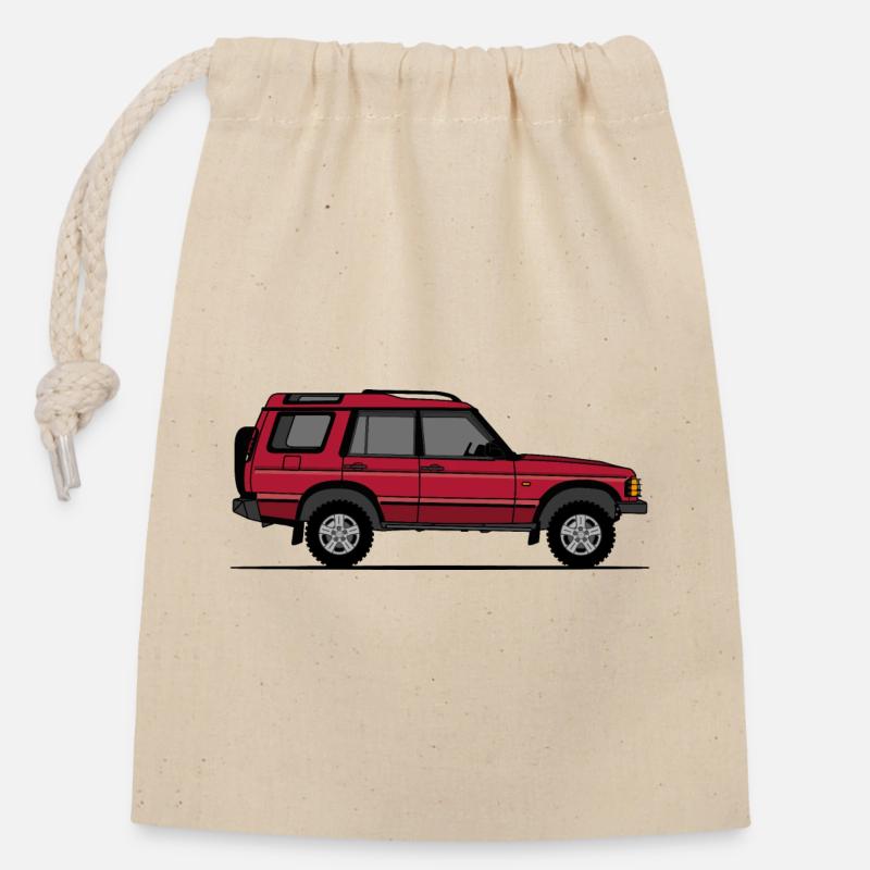Discovery 2 Red - Closable cotton gift bag (14x20cm) - nature