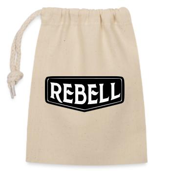 rebel dieb rowdy rebell bandit hustler gang crime - Closable cotton gift bag (14x20cm) - nature - Front