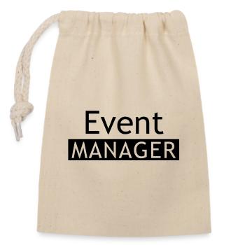 Event Manager Bar - Closable cotton gift bag (14x20cm) - nature - Front