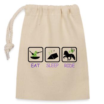 iceland competition shirts vegetarian tent ride - Verschließbarer Geschenkbeutel aus Baumwolle (14x20cm) - Natur - Vorne