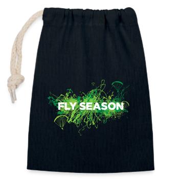 Fly Saison 3 - Sac cadeau en coton avec cordon (14 x 20 cm) - bleu marine - Devant
