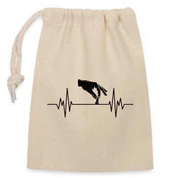 Chess Chess Pieces Chess Player Heartbeat - Closable cotton gift bag (14x20cm) - nature - Front