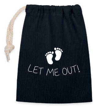 Let me out - Verschließbarer Geschenkbeutel aus Baumwolle (14x20cm) - Navy - Vorne