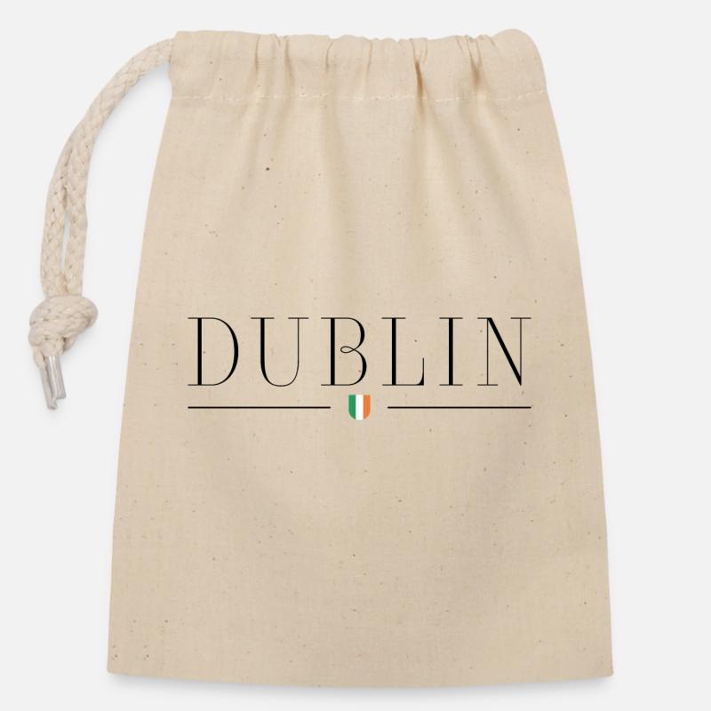 Ich liebe Dublin - Verschließbarer Geschenkbeutel aus Baumwolle (14x20cm) - Natur