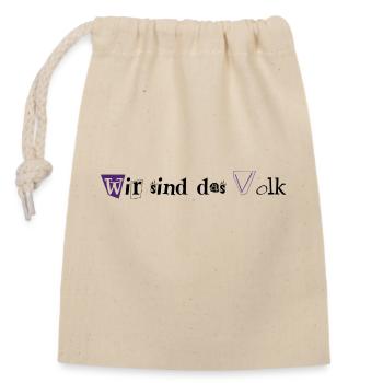 Wir sind das Volk - Verschließbarer Geschenkbeutel aus Baumwolle (14x20cm) - Natur - Vorne
