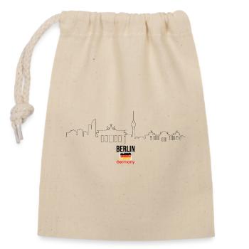Bold German Flag Typography - Closable cotton gift bag (14x20cm) - nature - Front