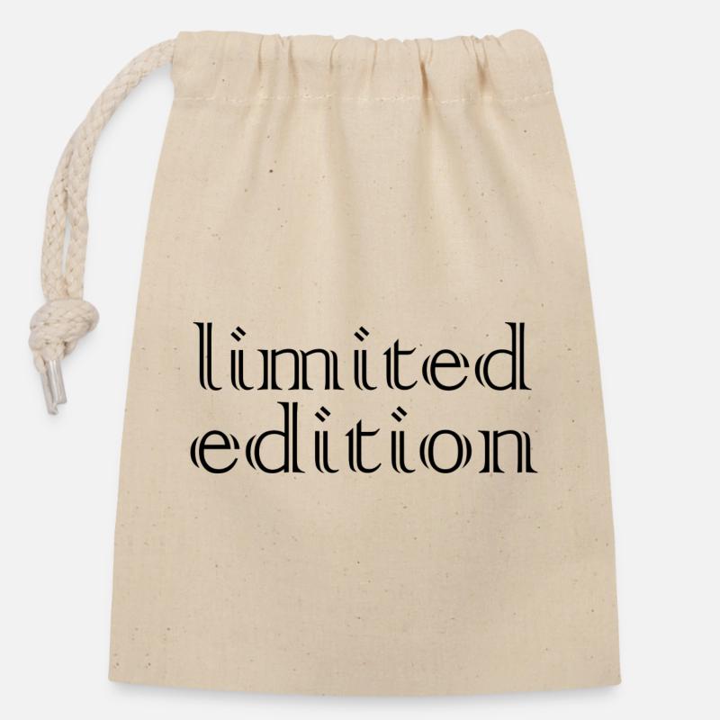 Limited edition - Closable cotton gift bag (14x20cm) - nature