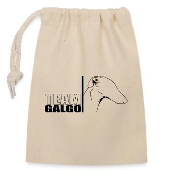 ÉQUIPE Galgo Chien Chien Galgo Español Wilsigns - Sac cadeau en coton avec cordon (14 x 20 cm) - nature - Devant
