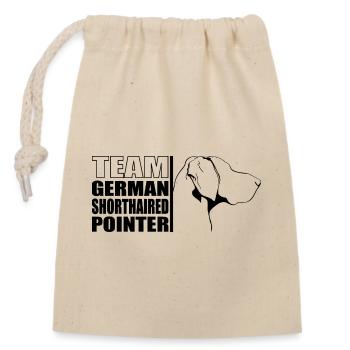 TEAM German Shorthaired Pointer Dogs Wilsigns - Closable cotton gift bag (14x20cm) - nature - Front