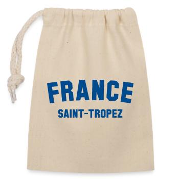 SAINT-TROPEZ France Frankreich - Closable cotton gift bag (14x20cm) - nature - Front