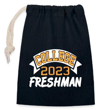 College Freshman Class of 2023 Campus Life - Verschließbarer Geschenkbeutel aus Baumwolle (14x20cm) - Navy - Vorne