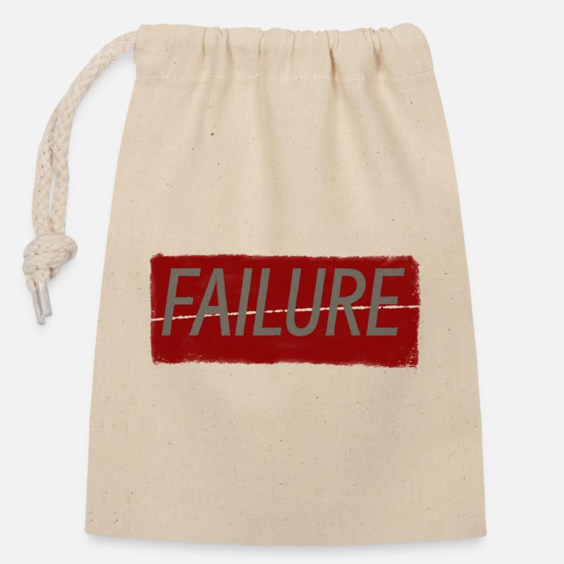 FAILURE - Sac cadeau en coton avec cordon (14 x 20 cm) - nature