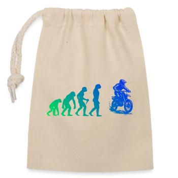 Conception de motocross pleine de caractère - Sac cadeau en coton avec cordon (14 x 20 cm) - nature - Devant