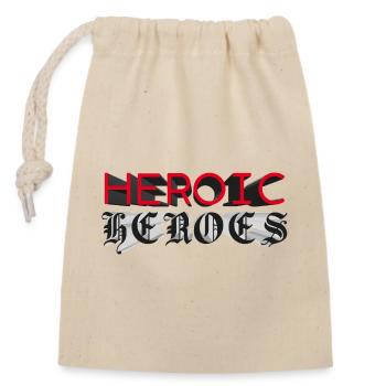 HEROIC HEROES - let's talk - Closable cotton gift bag (14x20cm) - nature - Front