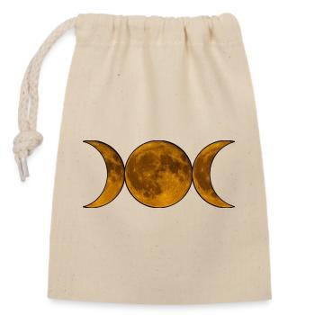 Wicca de la Triple Lune - Déesse en Or - Sac cadeau en coton avec cordon (14 x 20 cm) - nature - Devant