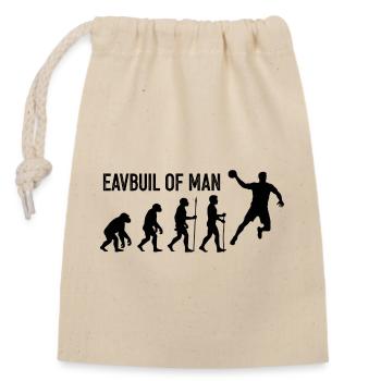 Evolution of Man Leap - Closable cotton gift bag (14x20cm) - nature - Front