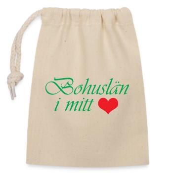 Bohuslän in my heart - Closable cotton gift bag (14x20cm) - nature - Front