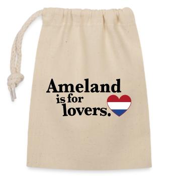Ameland Lovers - NL I - Sac cadeau en coton avec cordon (14 x 20 cm) - nature - Devant