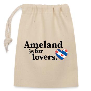 Amants de l’Ameland - Frise II - Sac cadeau en coton avec cordon (14 x 20 cm) - nature - Devant