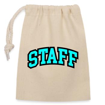 Lettrage du personnel - Sac cadeau en coton avec cordon (14 x 20 cm) - nature - Devant