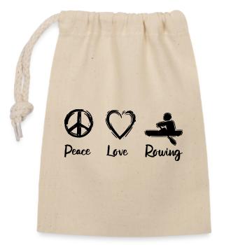 Amour du gouvernail - Sac cadeau en coton avec cordon (14 x 20 cm) - nature - Devant