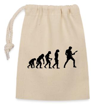 Idée cadeau pour le guitariste avec jeu de guitare - Sac cadeau en coton avec cordon (14 x 20 cm) - nature - Devant