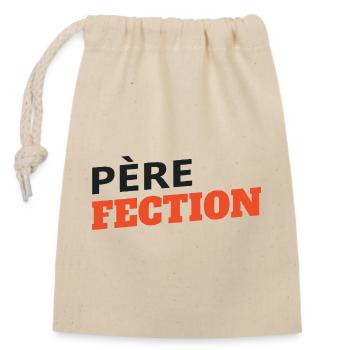 Father Fection Personalized Humor Gift - Closable cotton gift bag (14x20cm) - nature - Front