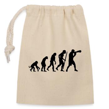 Evolution of boxing - Verschließbarer Geschenkbeutel aus Baumwolle (14x20cm) - Natur - Vorne