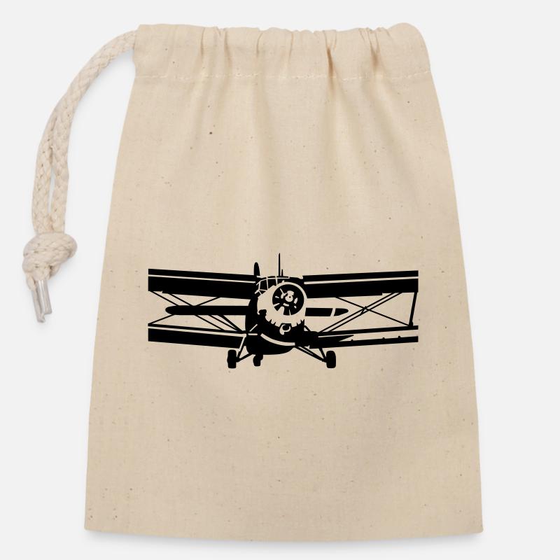 Antonov 2 - Verschließbarer Geschenkbeutel aus Baumwolle (14x20cm) - Natur